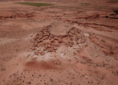 Aerial photo of Gara Soultana, in the valley of El Haï river/Alfonso Benito Calvo