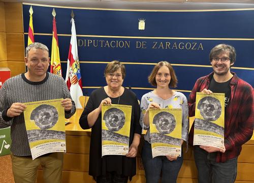 Mario Modesto, Davinia Moreno, Mercedes Trébol e Ignacio Gutiérrez presentado las jornadas/Comunicación DPZ