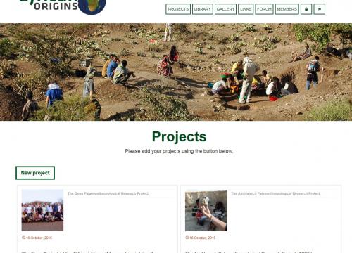 African Origins, an online portal on archaeo-palaeontological research in Africa